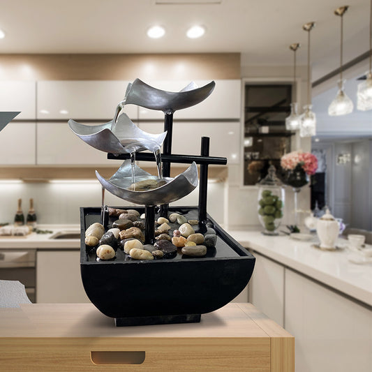 Fuente de Agua Zen - Cascada de Relajación Moderna