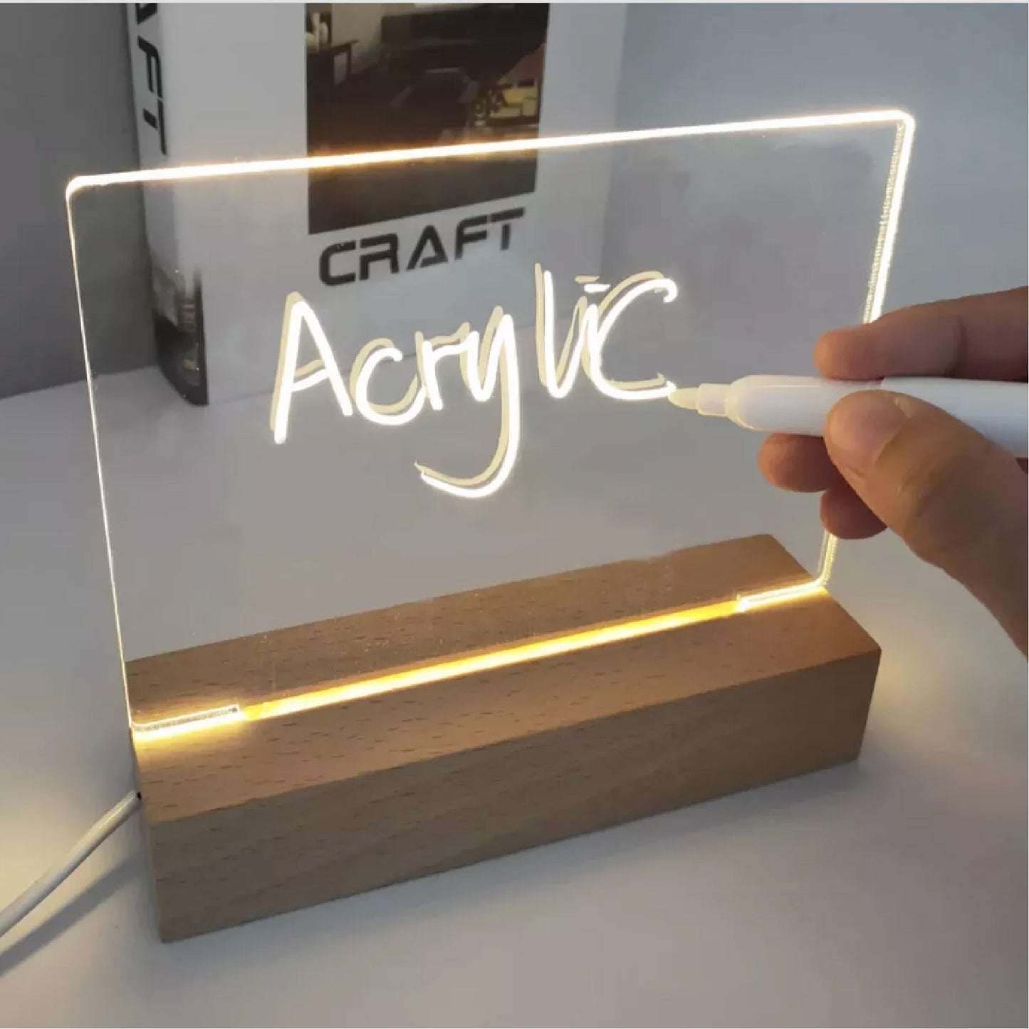 Tablero de Notas LED- Lámpara Creativa Borrable