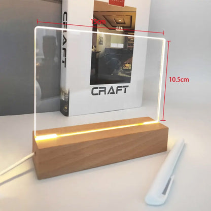 Tablero de Notas LED- Lámpara Creativa Borrable