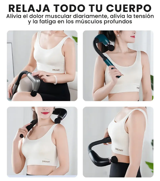 Pistola de Masaje Pro Ergonómica con Mango Extensor